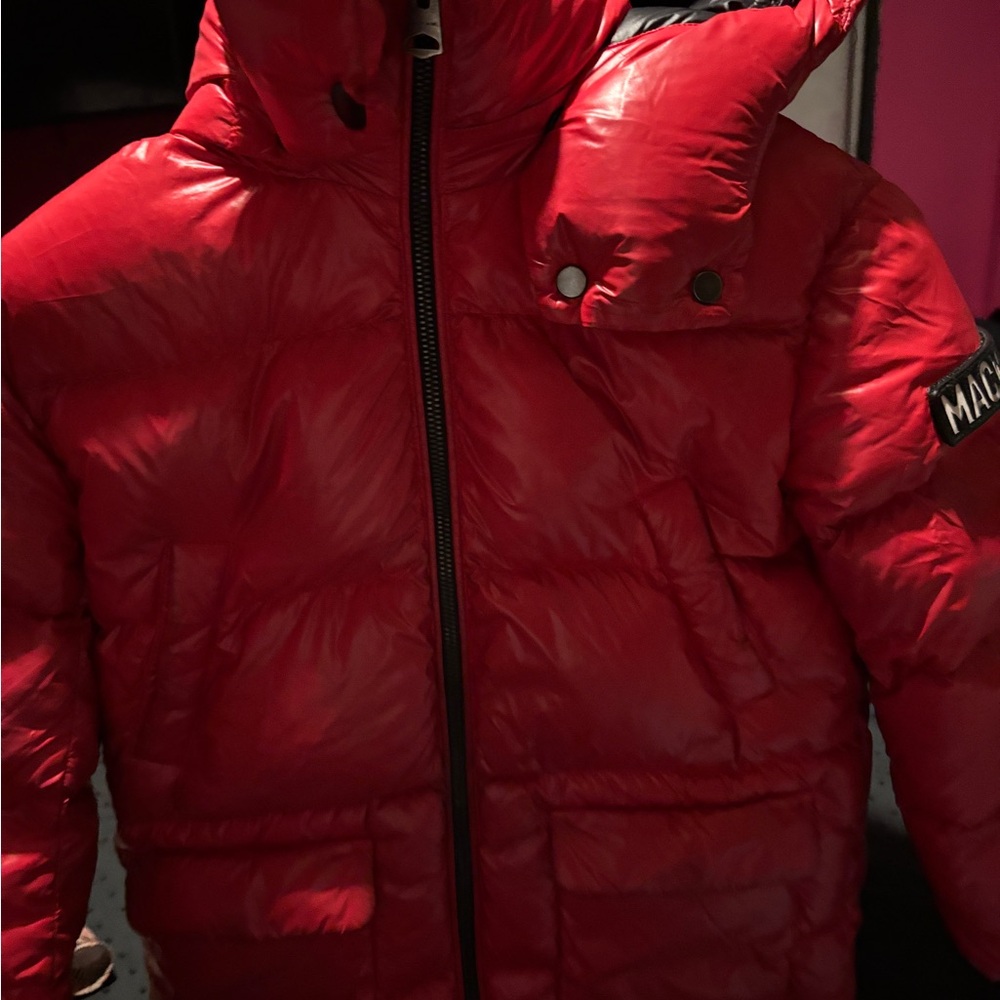 Mackage Black and Red Puffer Jacket